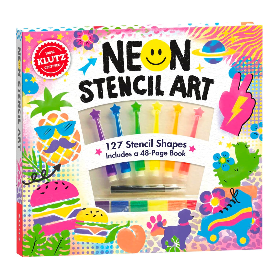 Klutz Neon Stencil Art - The English Bookshop Kuwait