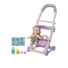 BA Littles Roll N Kick Stroller White - The English Bookshop