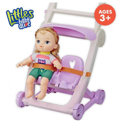 BA Littles Roll N Kick Stroller White - The English Bookshop