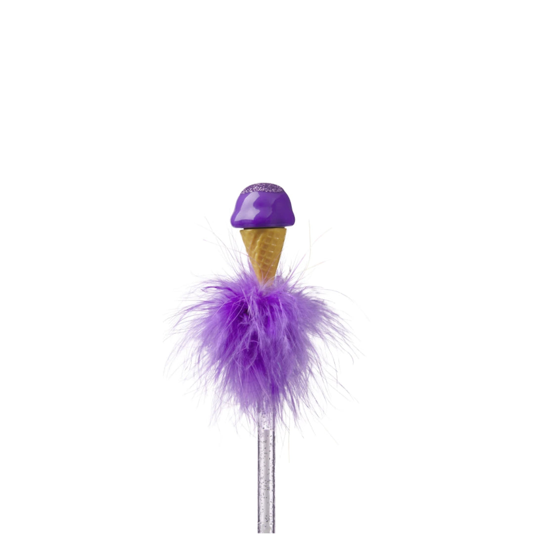 Ice Cream Feather Pen - Purple - Tinc - The English Bookshop