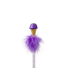 Ice Cream Feather Pen - Purple - Tinc - The English Bookshop