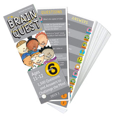 Brain Quest: Grade 6: 1,500 Questions and Answers to Challenge the Mind (Brain Quest Decks) - Workman Publishing - The English Bookshop