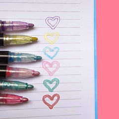 Set Of 6 Glitter Edge Highlighters - The English Bookshop Kuwait