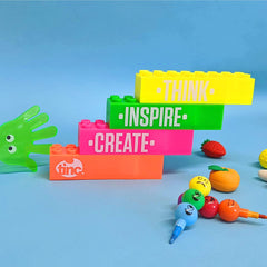 Set Of 4 Building Block Highlighters - The English Bookshop Kuwait