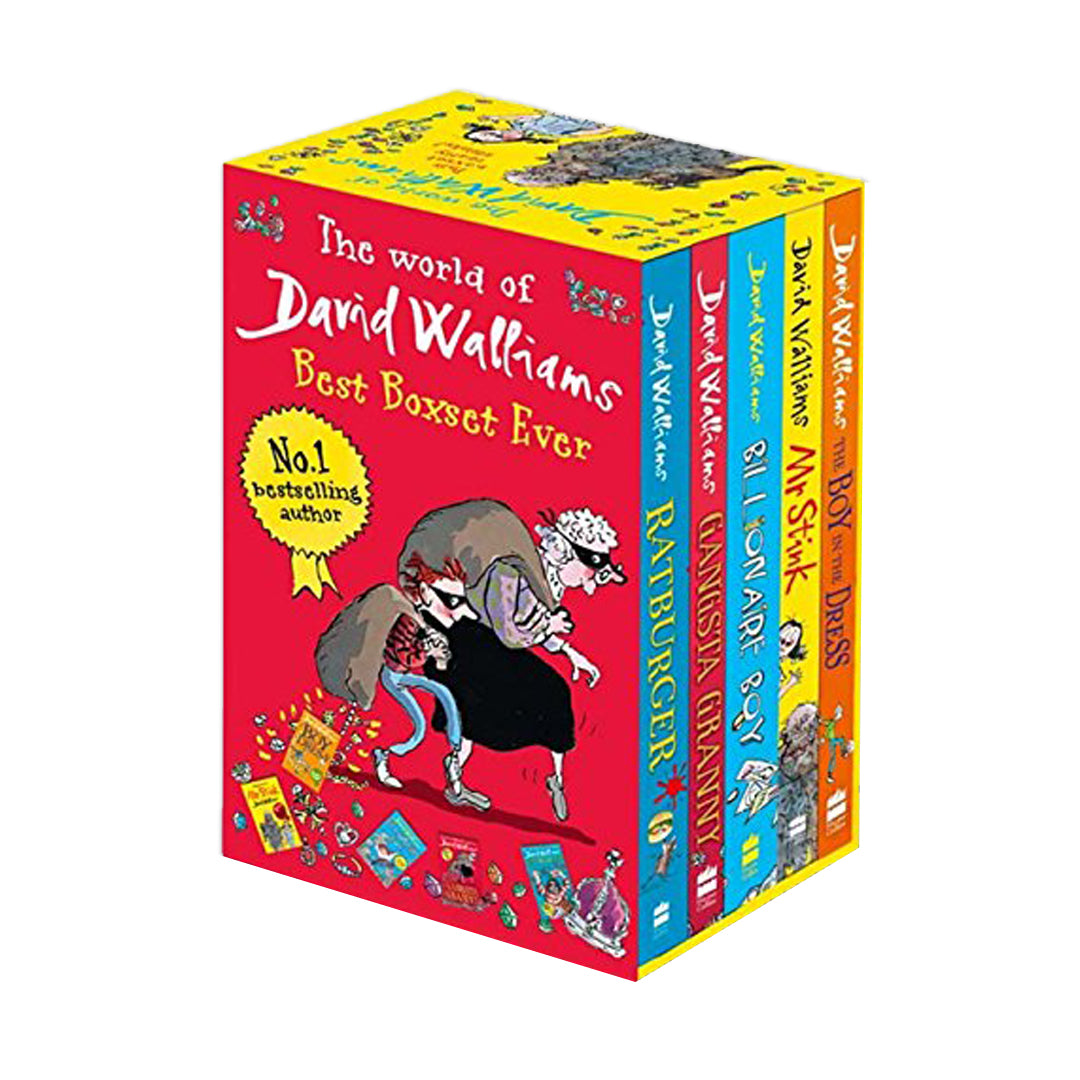 The World of David Walliams: Best Boxset Ever: The Boy in the Dress; Mr Stink; Billionaire Boy; Gangsta Granny; Ratburger - David Walliams - The English Bookshop
