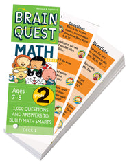 Brain Quest Grade 2 Math (Brain Quest Decks) - Workman Publishing - The English Bookshop