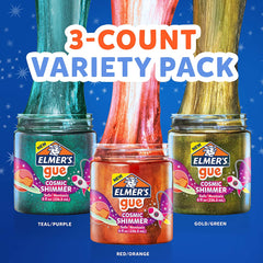Elmer's GUE Premade Slime, Cosmic Shimmer Glitter Slime, Variety Pack - The English Bookshop