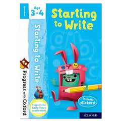 Progress with Oxford: Starting to Write Age 3-4 - Sarah Snashall - The English Bookshop