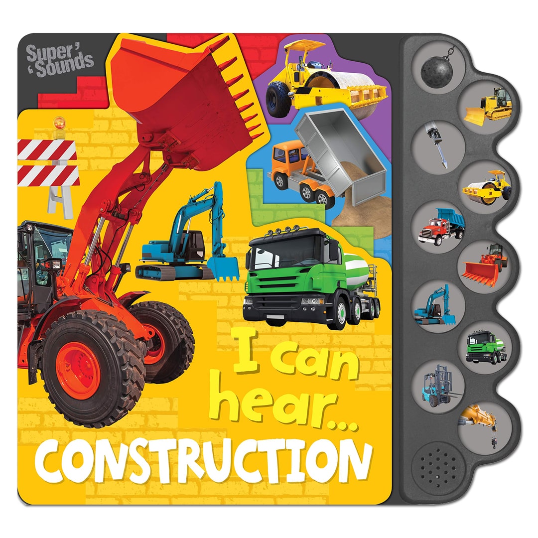 10-Button Super Sound Books - I Can Hear Construction - Lake Press - The English Bookshop