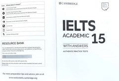 IELTS 15 Academic Student's Book with Answers with Audio with Resource Bank : Authentic Practice Tests - The English Bookshop