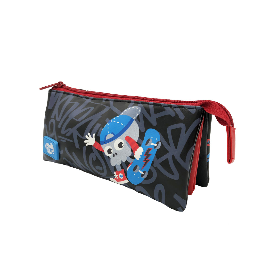 Skate Tri Compartment Pencil Case - Tinc - The English Bookshop