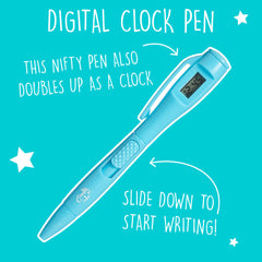 Digital Clock Pen Blue - The English Bookshop Kuwait