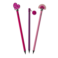 Tinc 3 Topper Pencils - Pink - The English Bookshop