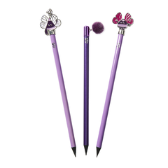 Tinc 3 Topper Pencils - Purple - The English Bookshop