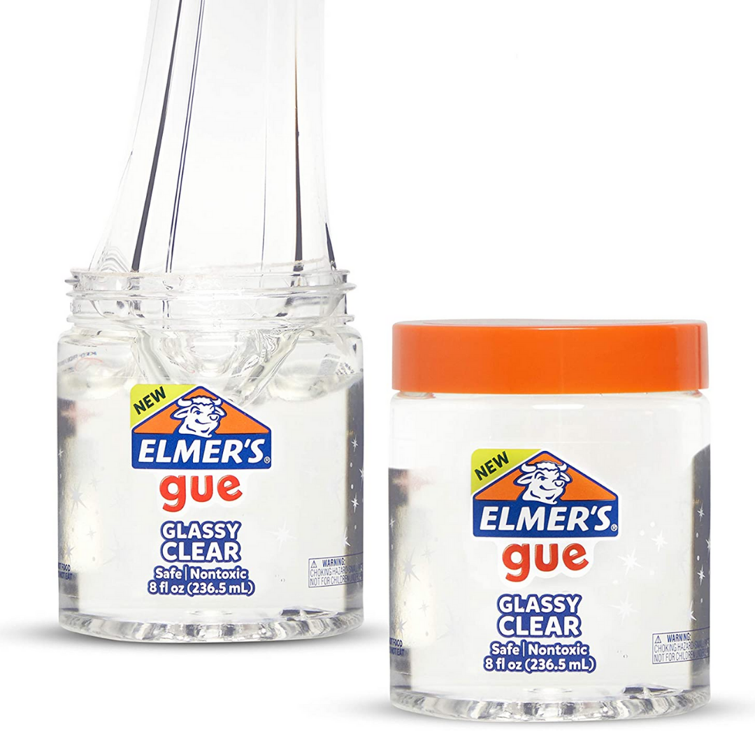 Elmer's GUE Pre-Made Slime, Glassy Clear Slime, Great for Mixing