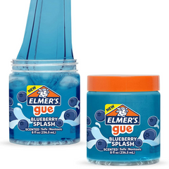 Elmer's GUE Pre-Made Slime, Blueberry Splash Slime, Scented - The English Bookshop