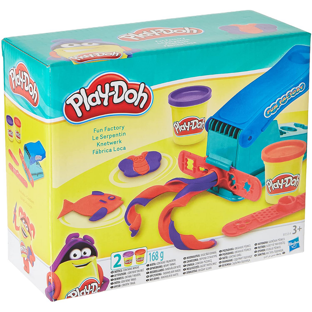 Play-Doh Basic Fun Factory Shape Making Machine with 2 Non-Toxic Play-Doh Colors - The English Bookshop Kuwait