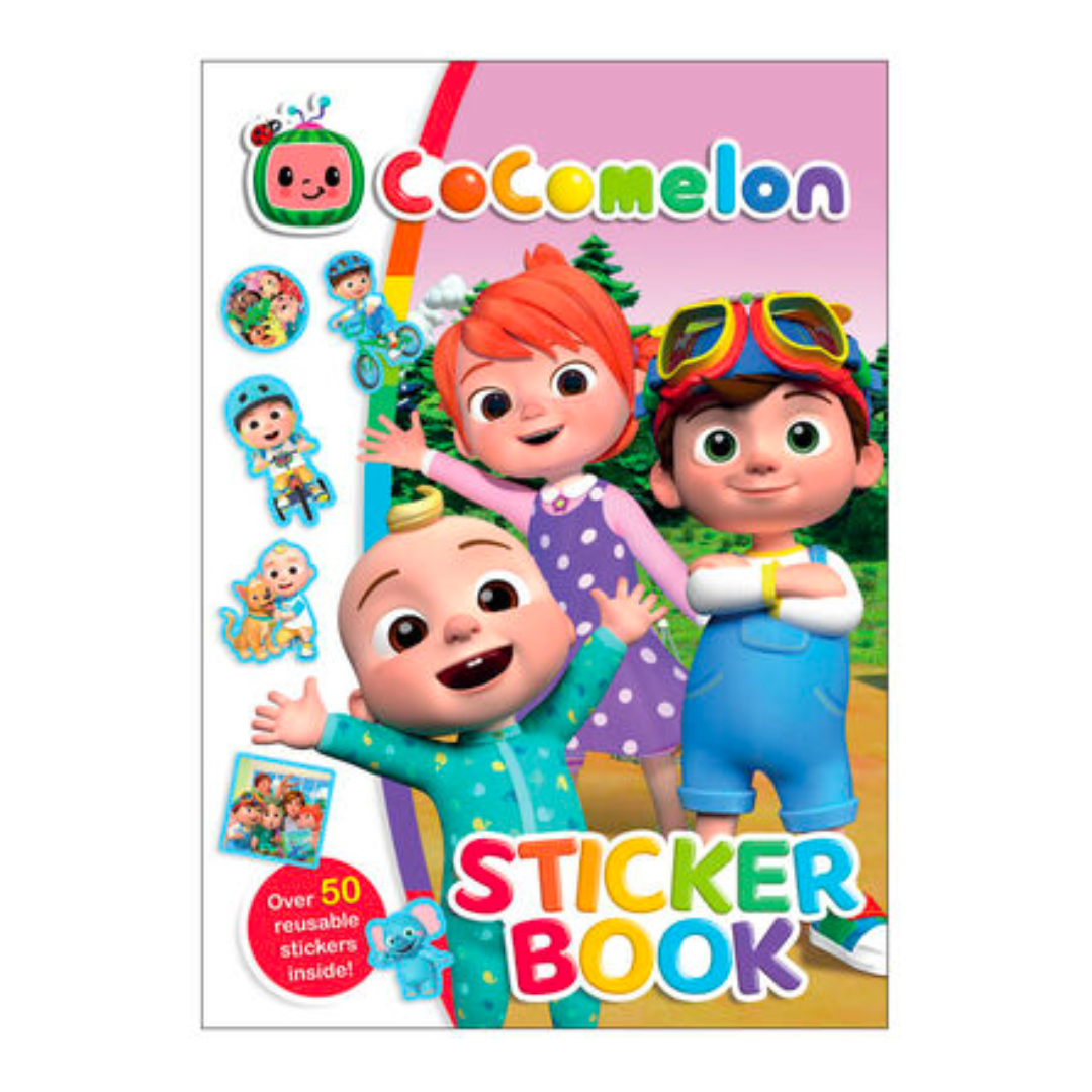 Childrens Cocomelon Sticker Colouring Book & Copy Colour Book