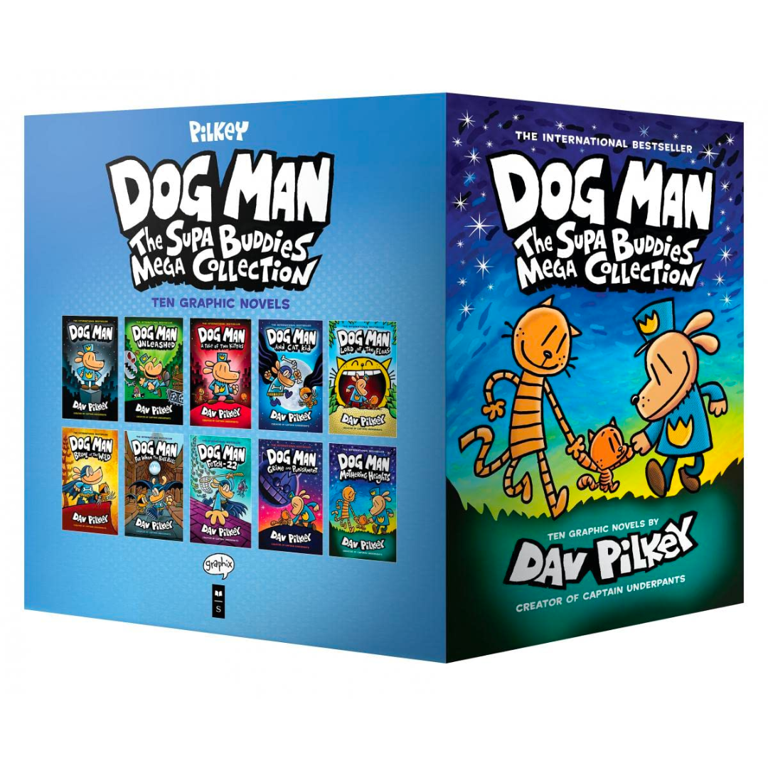 Dog Man: The Supa Buddies Mega Collection: From the Creator of Captain Underpants (Dog Man #1-10 Box Set) - The English Bookshop Kuwait