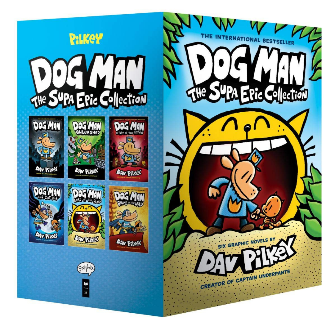 Dog Man: The Supa Epic Collection: From the Creator of Captain Underpants (Dog Man #1-6 Boxed Set) - Dav Pilkey - The English Bookshop