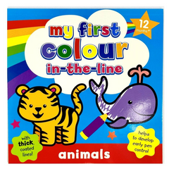 My 1st Colour-In-The-Line Animals - The English Bookshop Kuwait