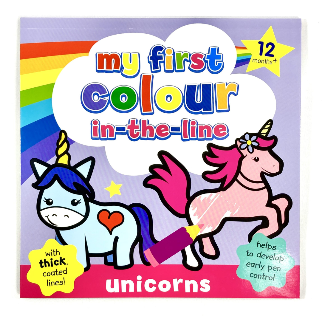 My 1st Colour-In-The-Line Unicorns - The English Bookshop Kuwait