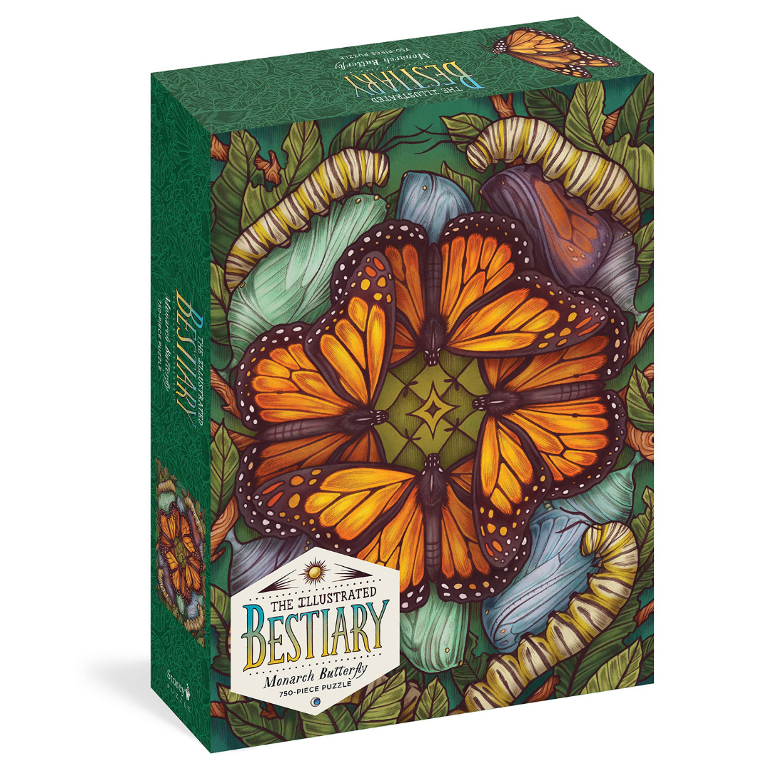 Illustrated Bestiary: Monarch Butterfly (750 pieces) (Wild Wisdom) - Maia Toll - The English Bookshop