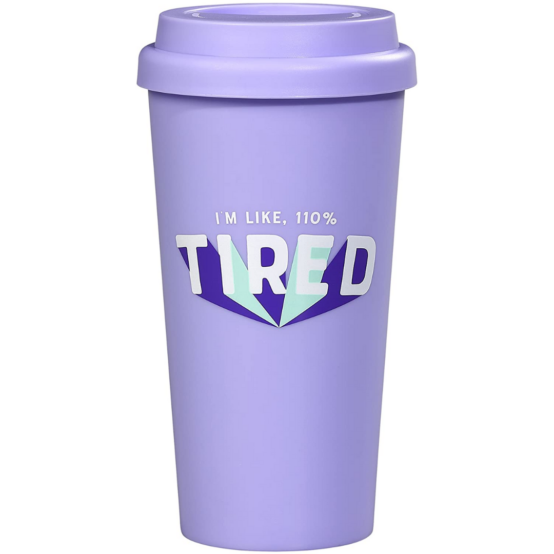 Travel Mug - 110% Tired - The English Bookshop
