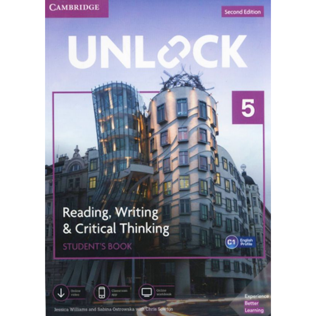 Unlock Level 5 Reading, Writing, & Critical Thinking Student's Book, Mob App and Online Workbook w/ Downloadable Video - The English Bookshop