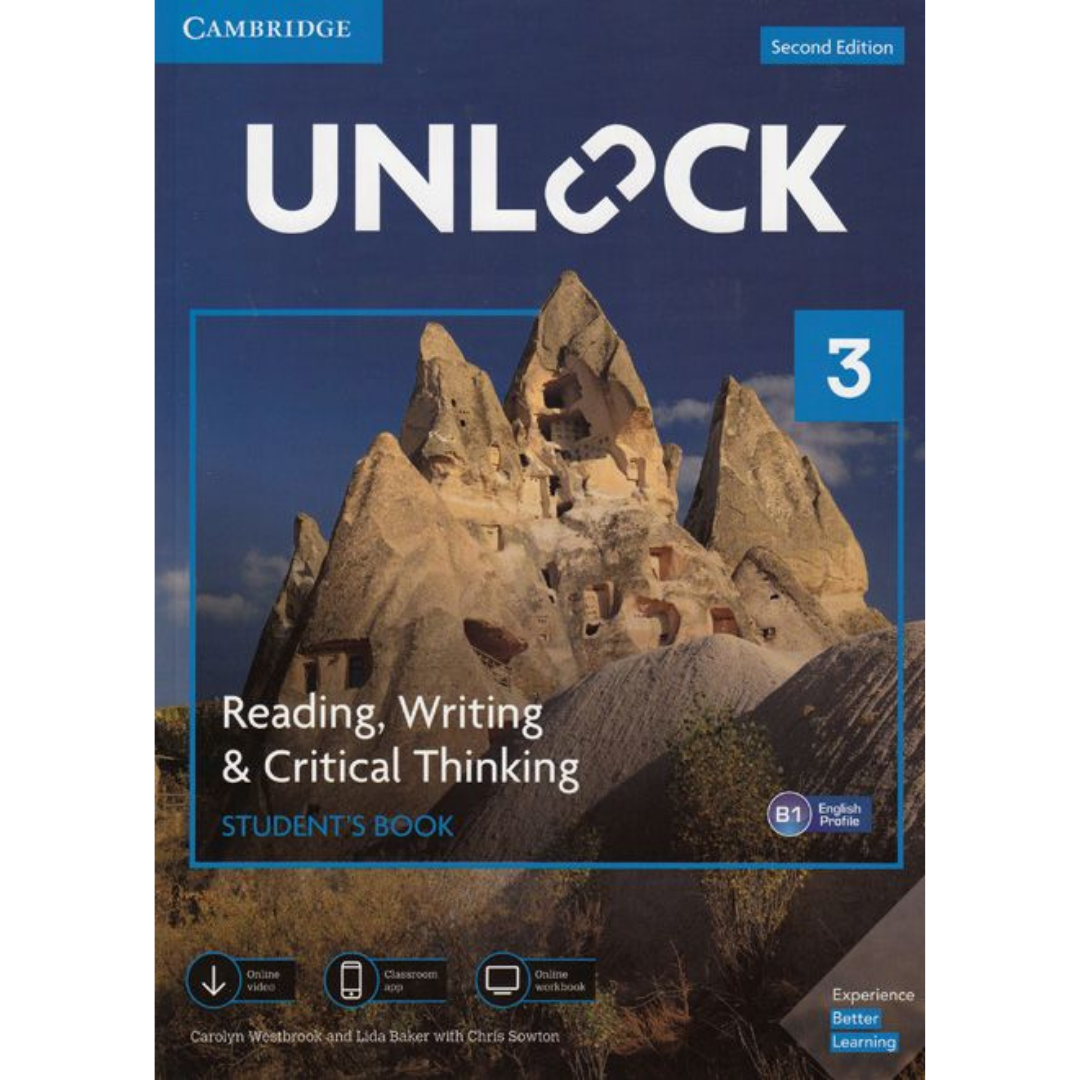 Unlock Level 3 Reading, Writing, & Critical Thinking Student's Book, Mob App and Online Workbook w/ Downloadable Video - The English Bookshop