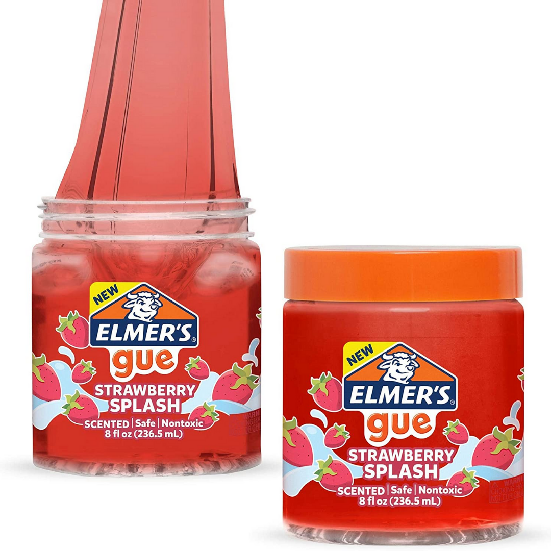 Elmer's Gue Premade Slime - Strawberry Cloud Scented Slime, 8 oz