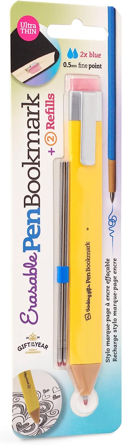 Pen Bookmark Yellow with Refills - The English Bookshop Kuwait