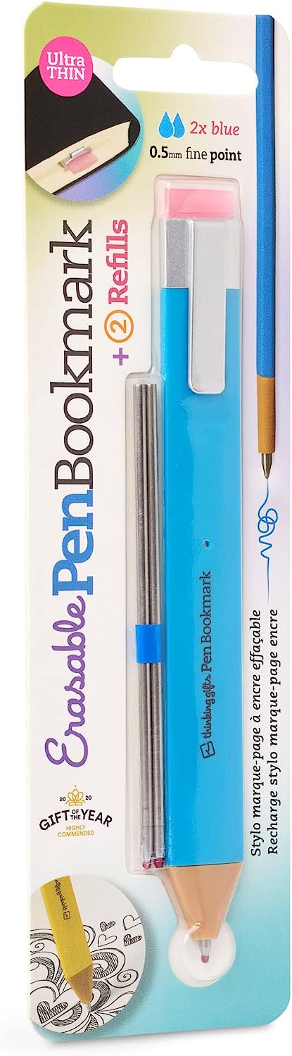 Pen Bookmark Blue with Refills - The English Bookshop Kuwait