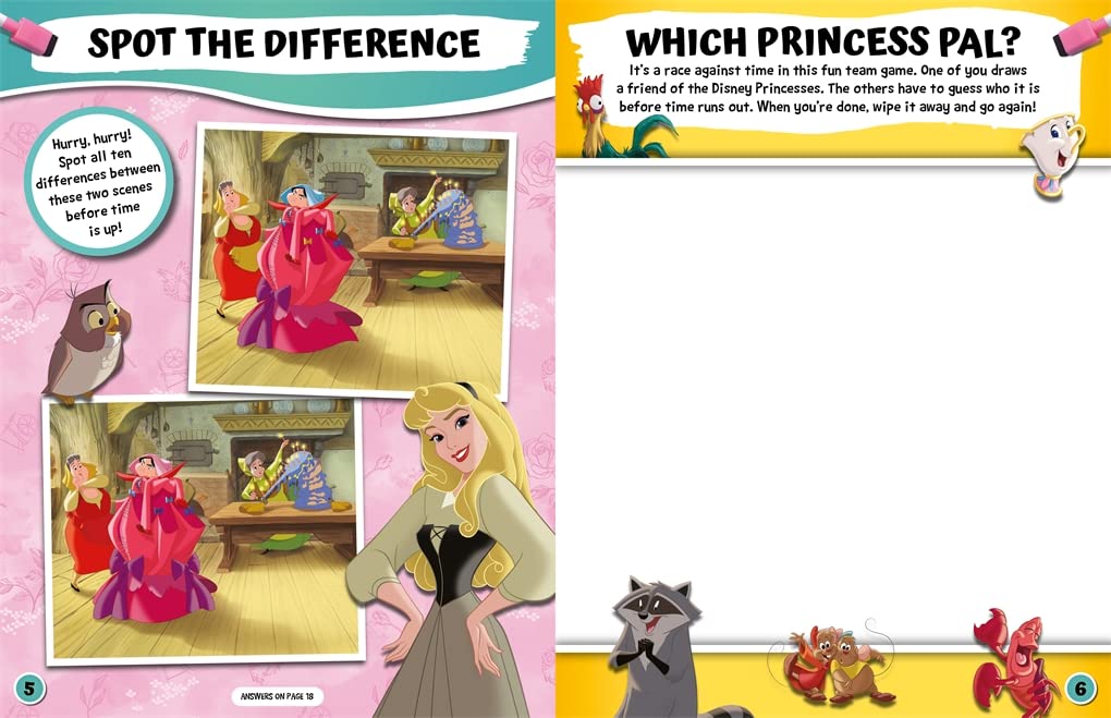 Disney Princess: Beat the Clock Wipe Clean (Timed Activities for Kids)