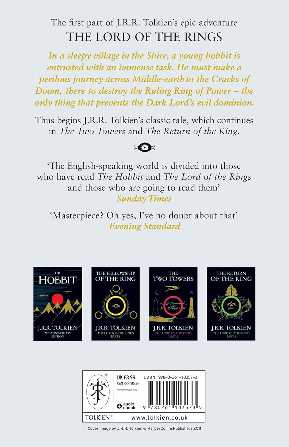 The Fellowship of the Ring: The Classic Bestselling Fantasy Novel (The Lord of the Rings) (Book 1)