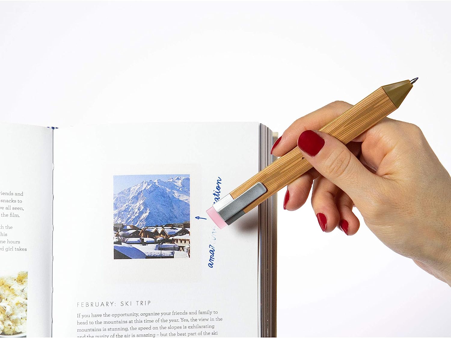 Pen Bookmark Wood with Refills - The English Bookshop Kuwait