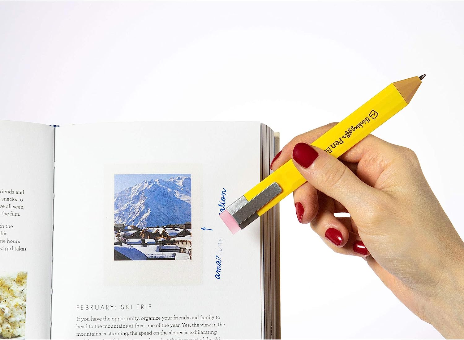 Pen Bookmark Yellow with Refills - The English Bookshop Kuwait