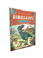 Dangerous Dinosaurs: Giant Foil Sticker Book with Puzzles and Activities - The English Bookshop Kuwait