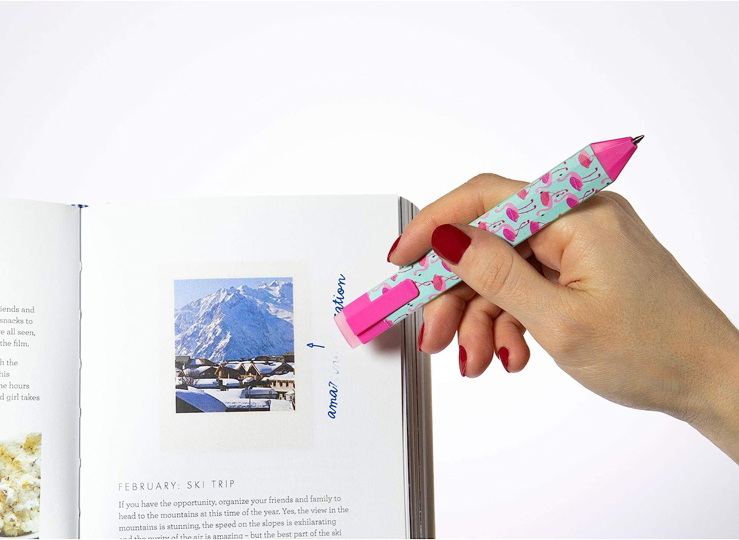 Pen Bookmark Flamingo with Refills - The English Bookshop Kuwait