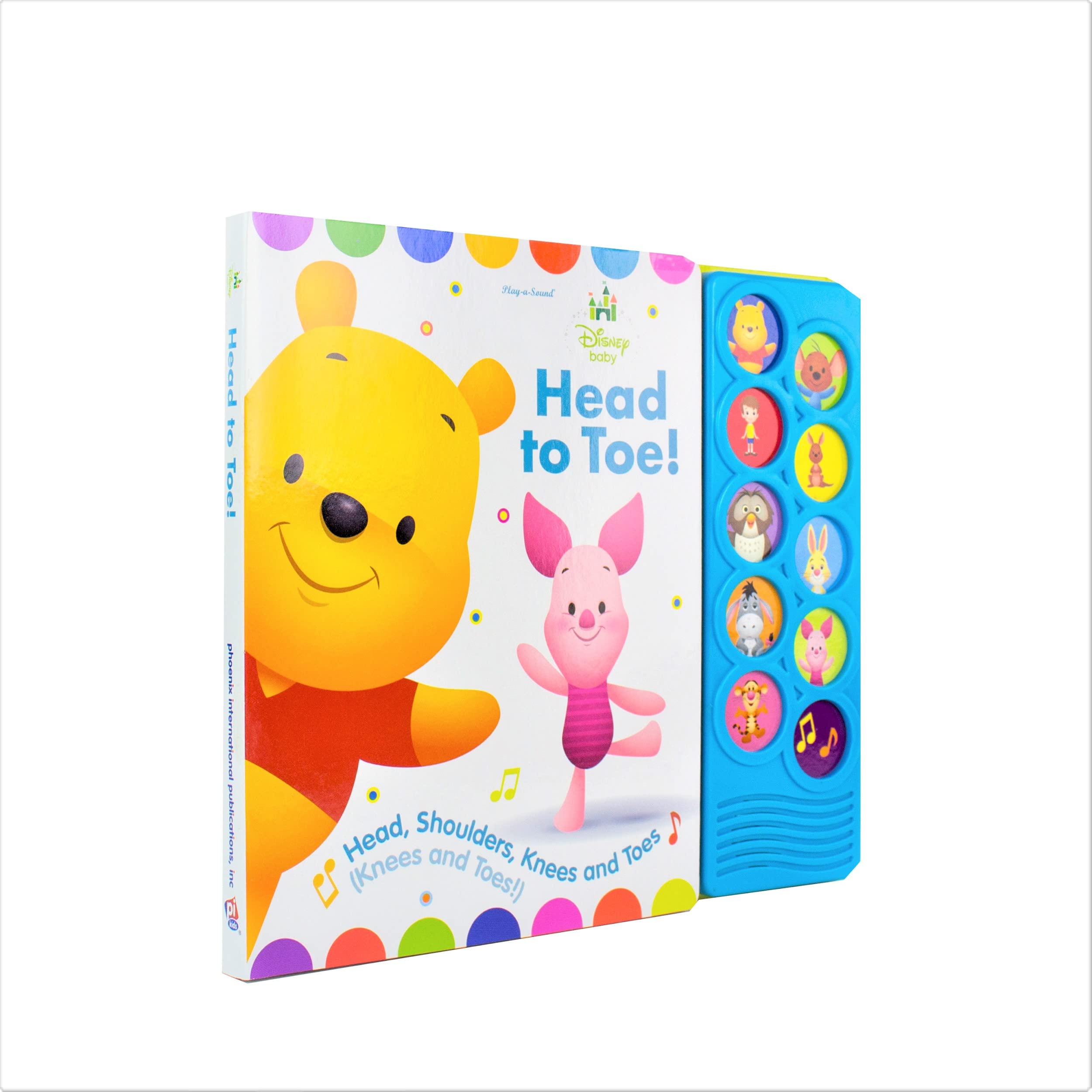 Disney Baby Winnie the Pooh - Head to Toe! 10-Button Sound Book - PI Kids (Play-A-Song) - The English Bookshop Kuwait