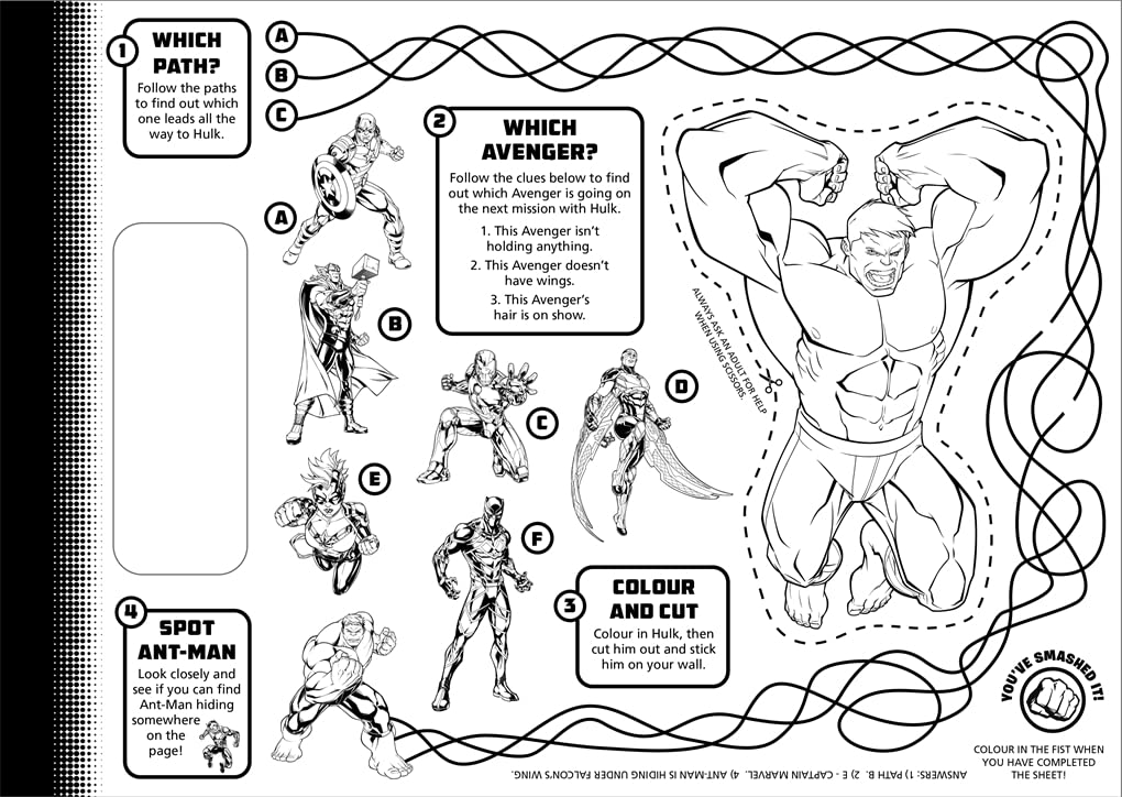 Marvel Avengers Hulk: Tear-Off Activity Placemats - The English Bookshop Kuwait