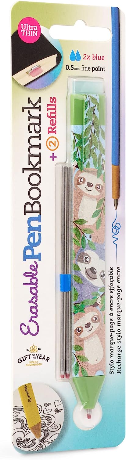 Pen Bookmark Sloth with Refills - The English Bookshop Kuwait