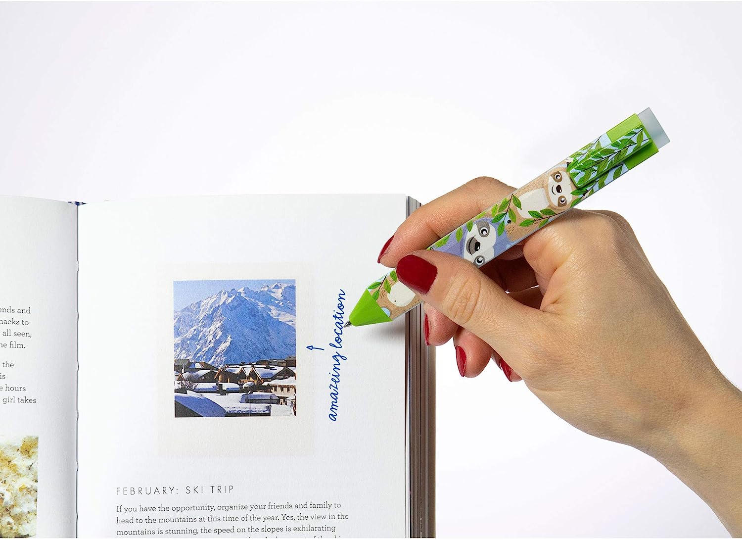 Pen Bookmark Sloth with Refills - The English Bookshop Kuwait