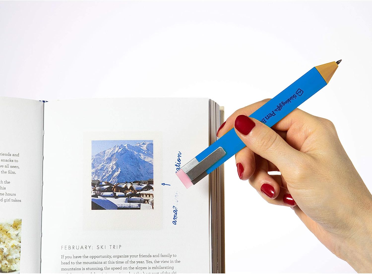 Pen Bookmark Blue with Refills - The English Bookshop Kuwait