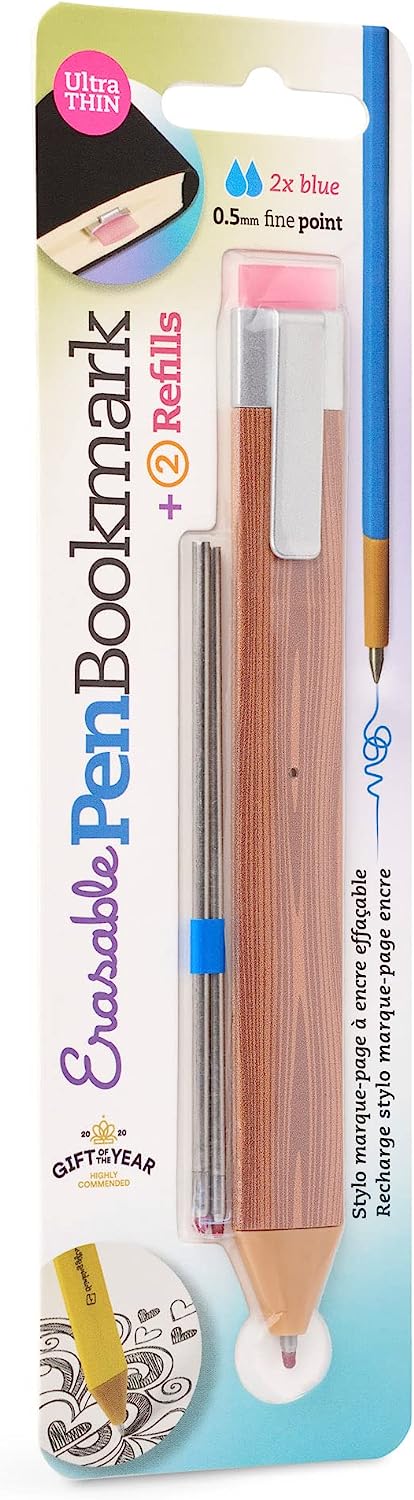 Pen Bookmark Wood with Refills - The English Bookshop Kuwait