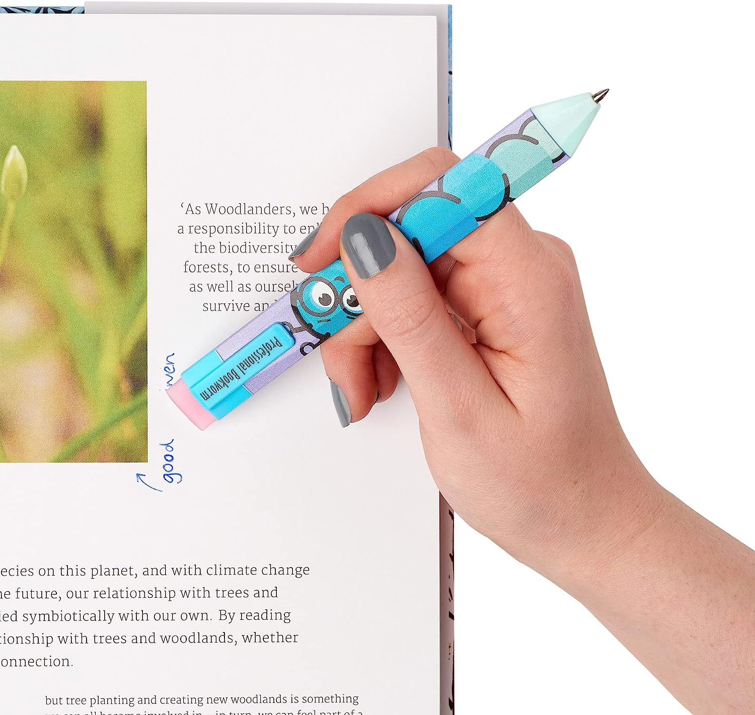 Pen Bookmark Bookworm with Refills - The English Bookshop Kuwait