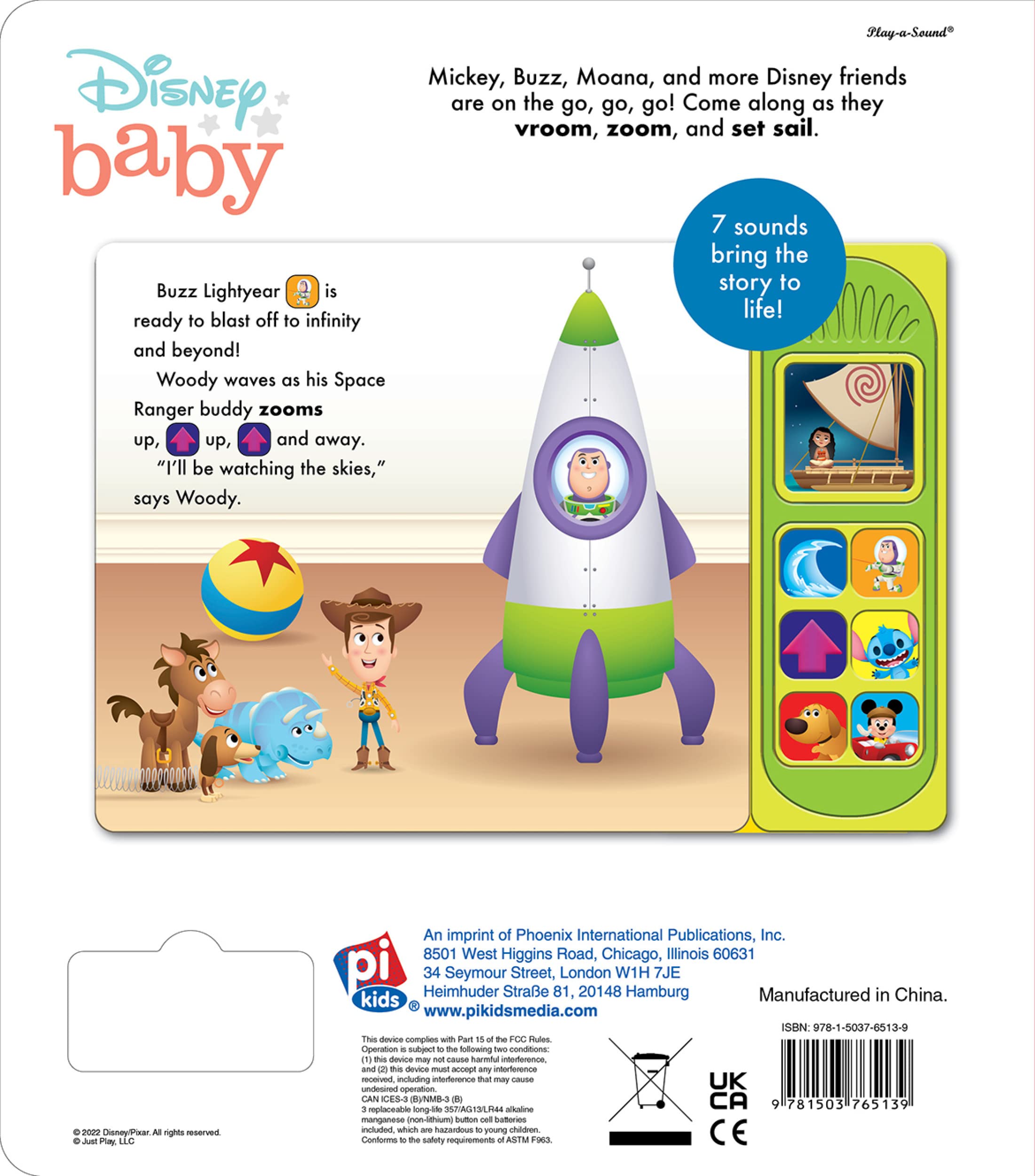 Disney Baby Mickey Mouse, Buzz Lightyear, Moana, and More! – Friends on the Go! 7-Button Sound Book - The English Bookshop Kuwait