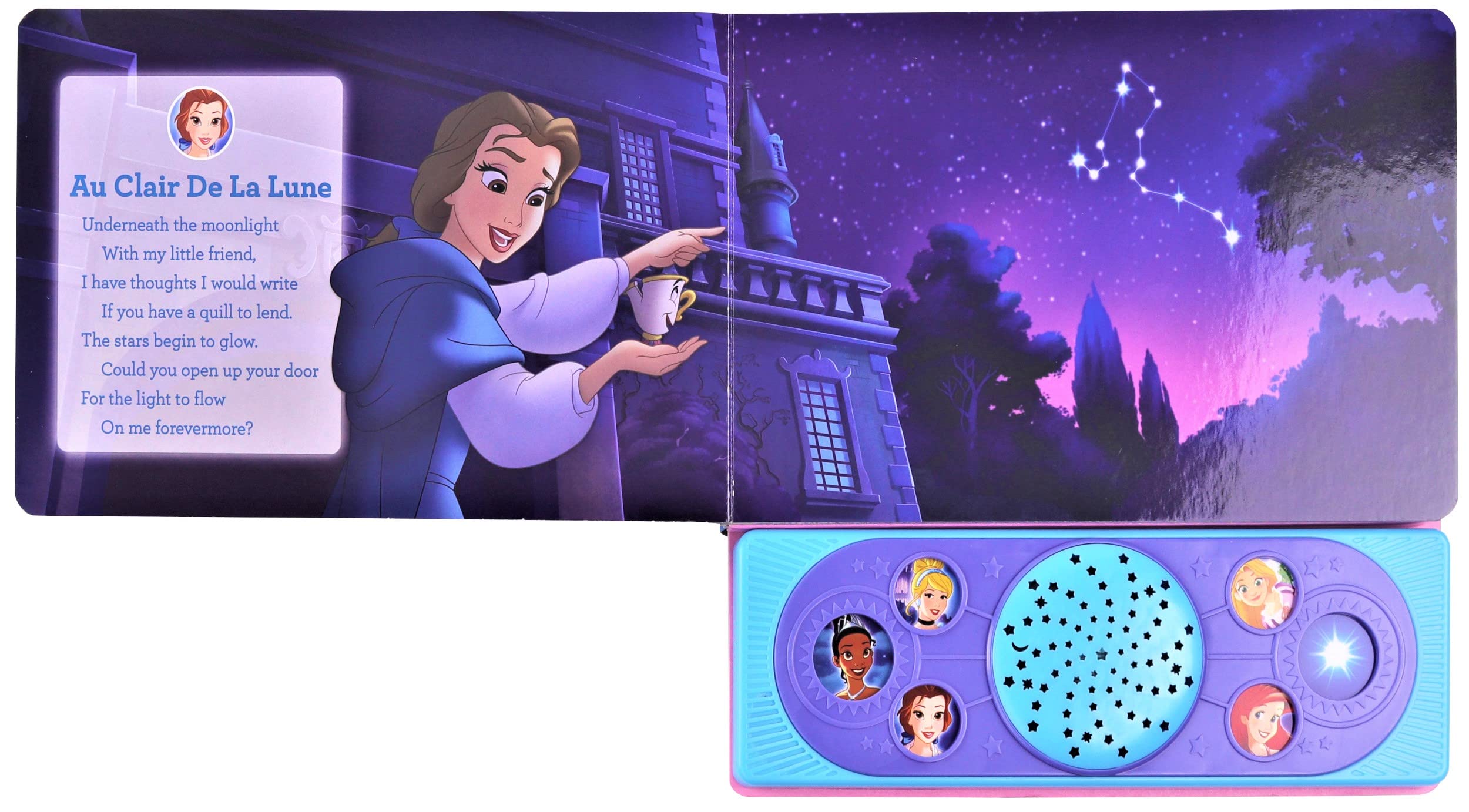 Disney Princess Cinderella, Belle, Rapunzel, an More! - Starlight Dreams Good Night Starlight Projector - PI Kids (Play-A-Song) - The English Bookshop Kuwait