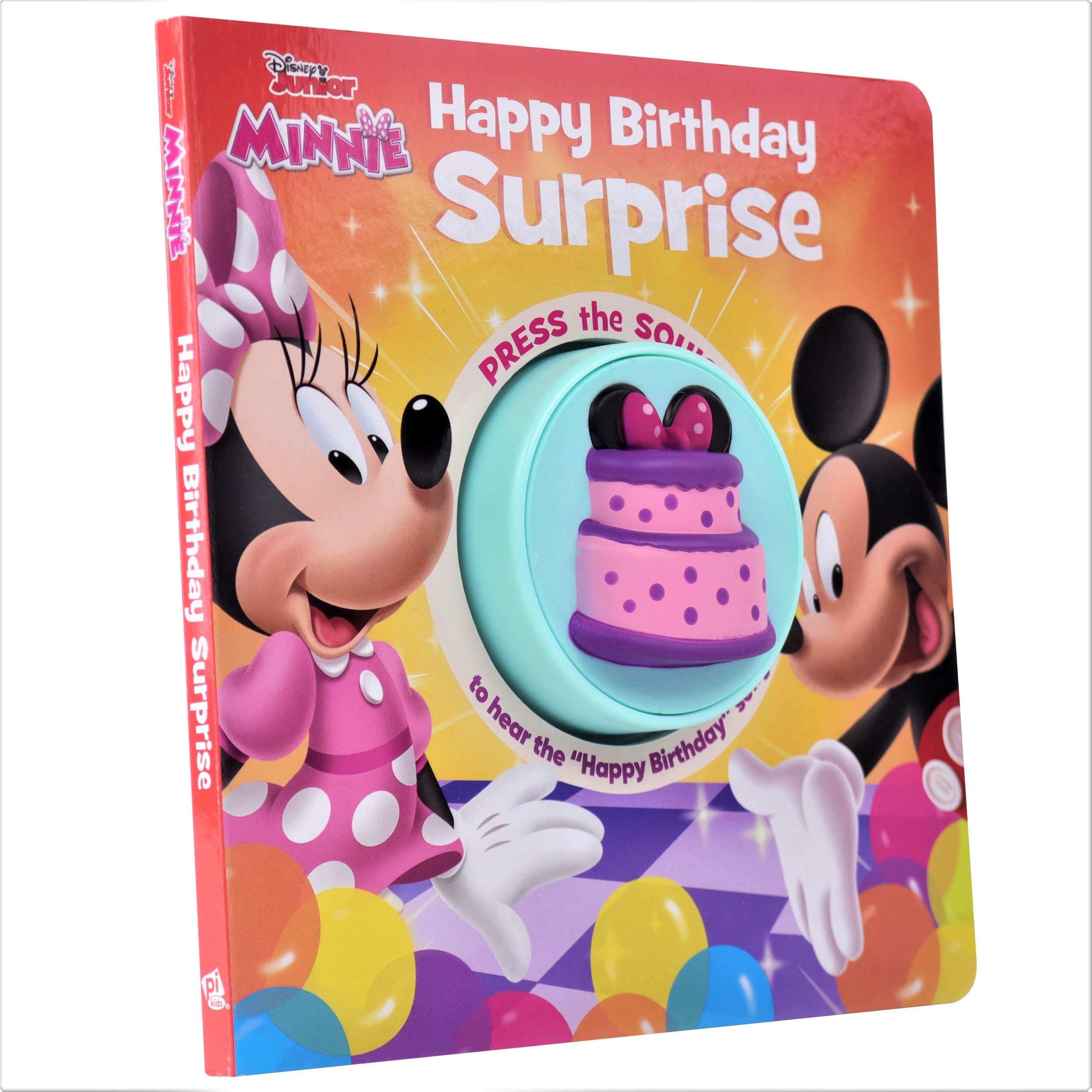 Disney Junior Minnie Mouse - Happy Birthday Surprise! Squishy Button Sound Book - Satisfying Tactile and Sensory Play - PI Kids (Play-A-Sound) - The English Bookshop Kuwait