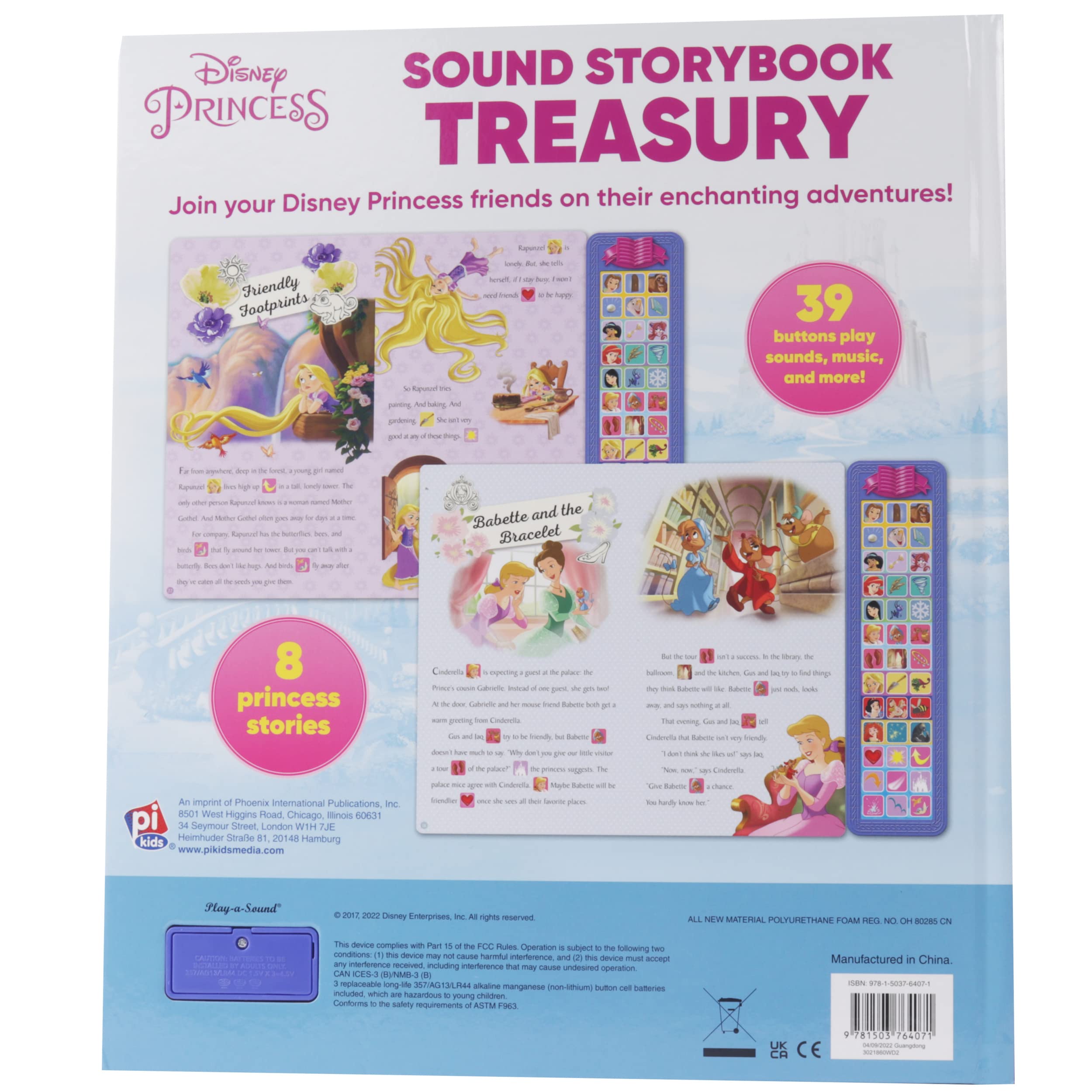 Disney Princess - Sound Storybook Treasury 39-Button Sound Book - The English Bookshop Kuwait